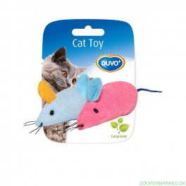 2x Farvet Mus m. Catnip