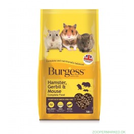 BURGESS HAMSTER, GERBIL & MUS FODER 750 G
