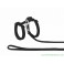 Kattesele og line, sort